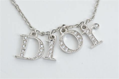 dior letter necklace price|christian Dior necklace for sale.